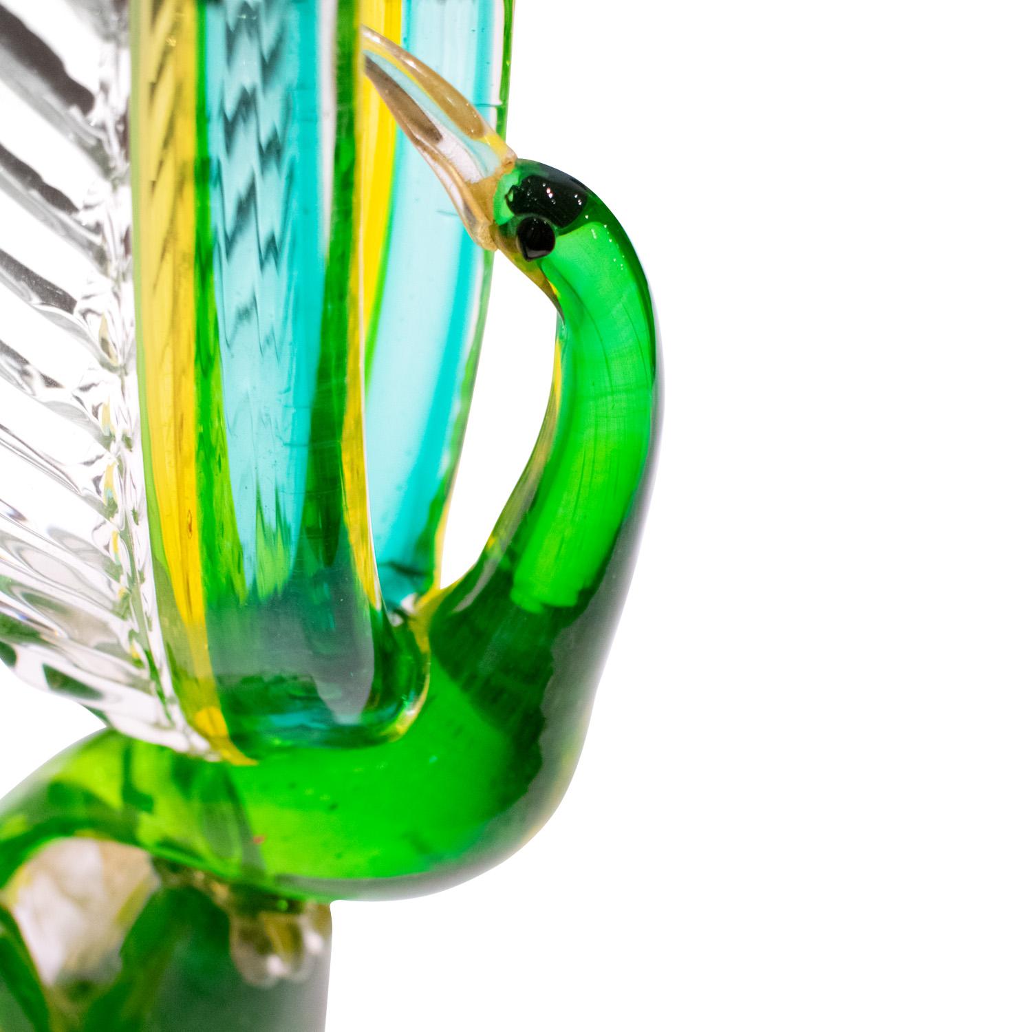 Seltene und bedeutende große mundgeblasene Glasvogel-Skulptur aus Anzolo Fuga, ca. 1957 im Zustand „Hervorragend“ im Angebot in New York, NY