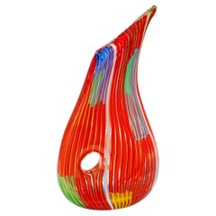 Seltene und große mundgeblasene Glasvase „Bandiere“ von Anzolo Fuga aus Glas, 1955-58