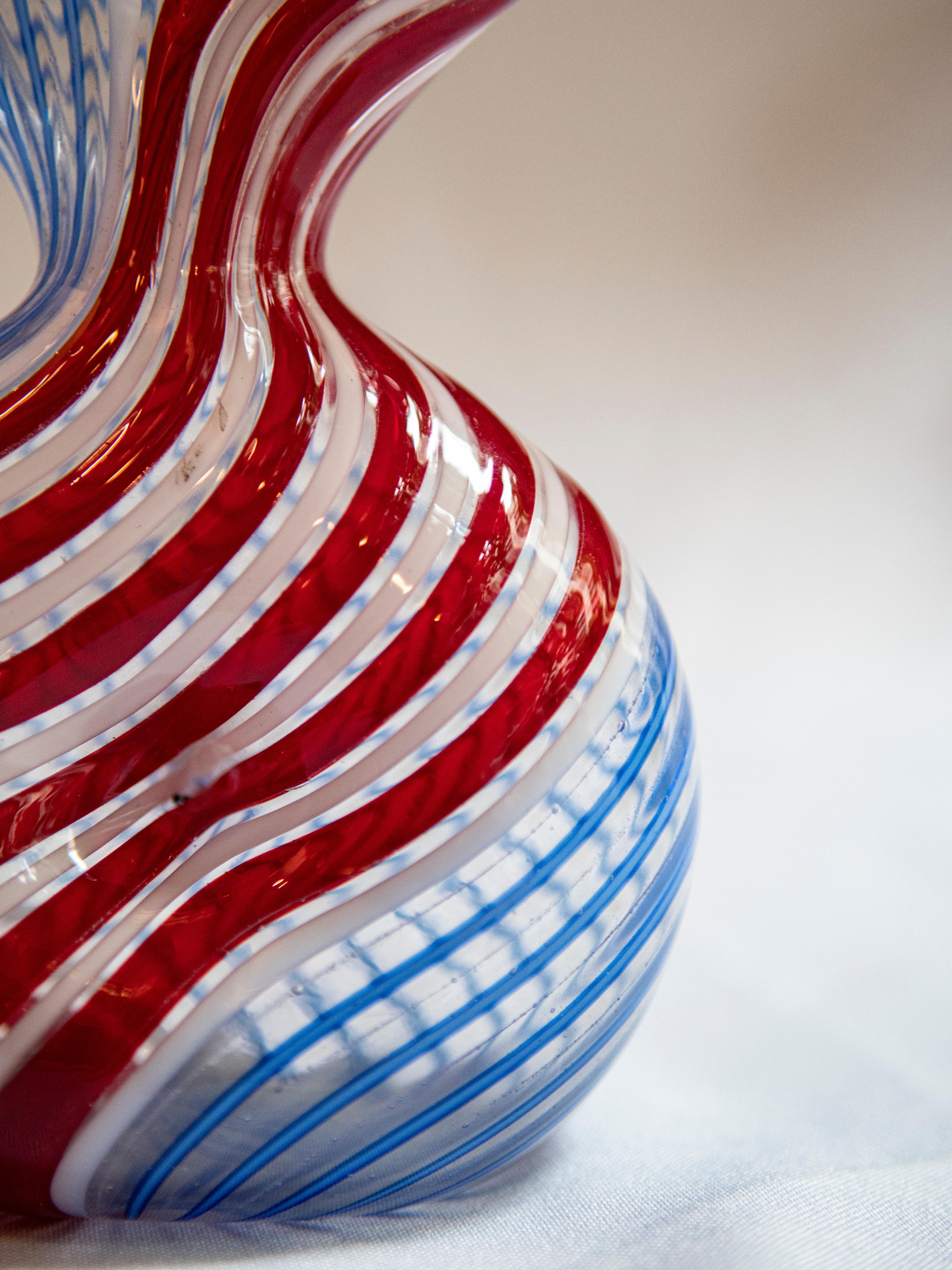 Mid-Century Modern Rare Handblown Vase Glass, 1960s For Sale