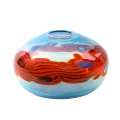 Anzolo Fuga Rare "Pavone" Vase with Opaline Glass, 1957-60
