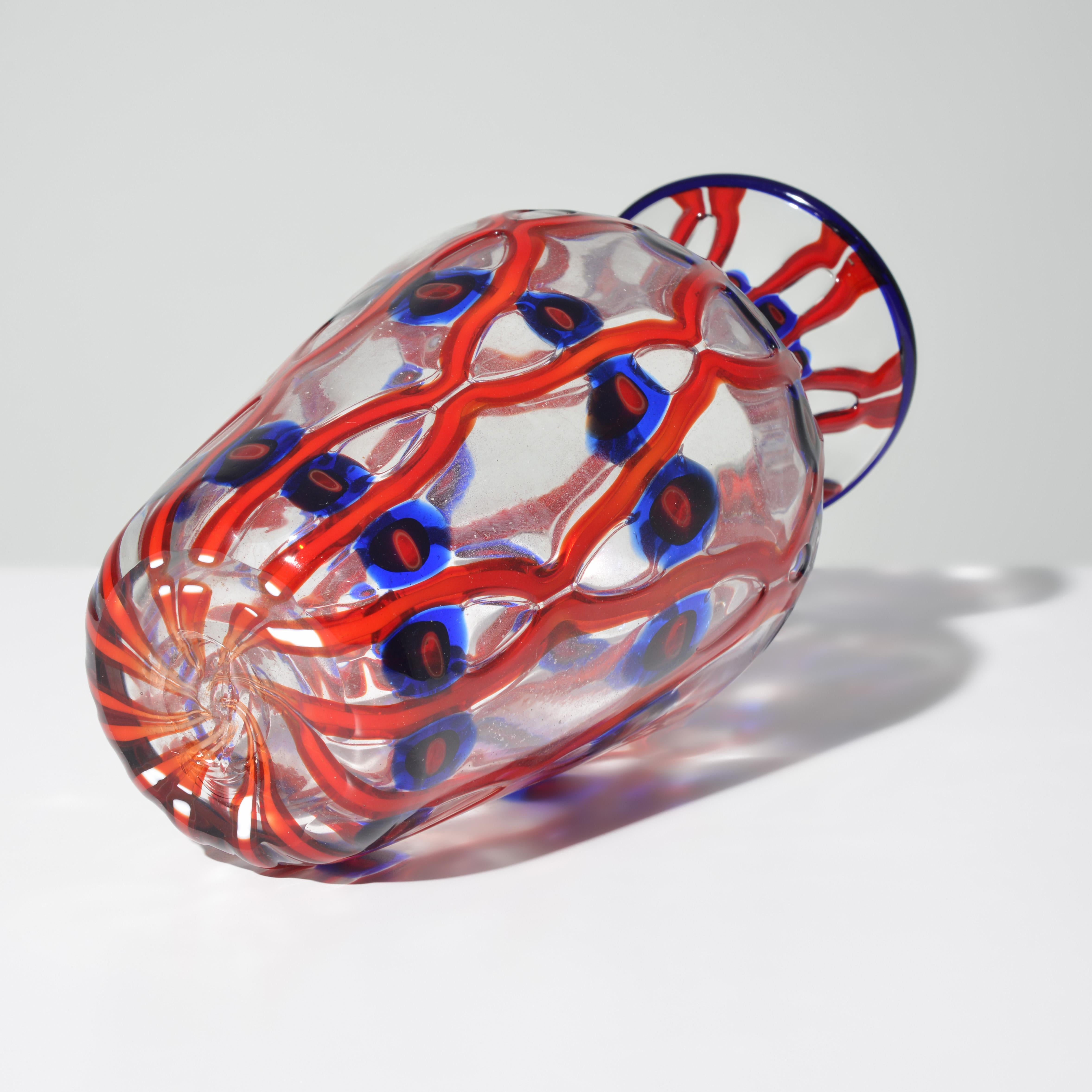 Blown Glass Anzolo Fuga Vase, Provenance Lobel Modern For Sale