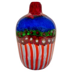 Anzolo Fuga-Vase mit Glasfragmenten, Stäben und Murrhinen, 1960er Jahre