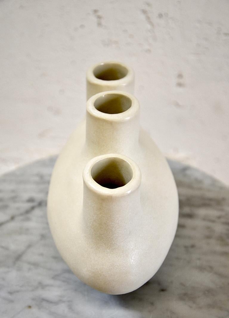 The Aortic vessel is a sculptural ceramic vessel by Simone Bodmer-Turner is slip cast in a white stoneware, and finished in a white slip with a satin matte glaze finish.

Previously known as the oval Parisian vessel.

Simone Bodmer-Turner is a
