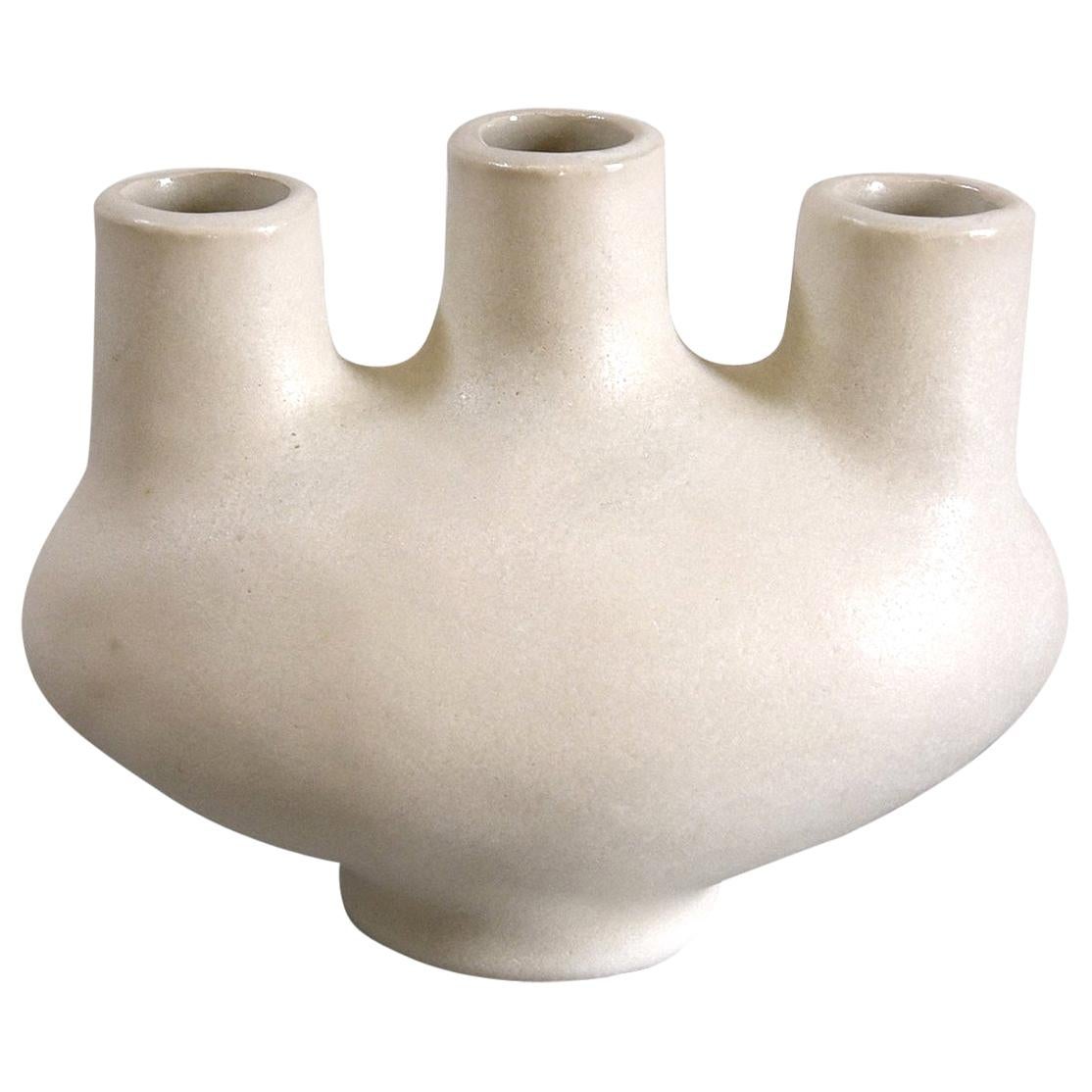 Aortic Vessel by Simone Bodmer-Turner, White Ceramic Stoneware For Sale