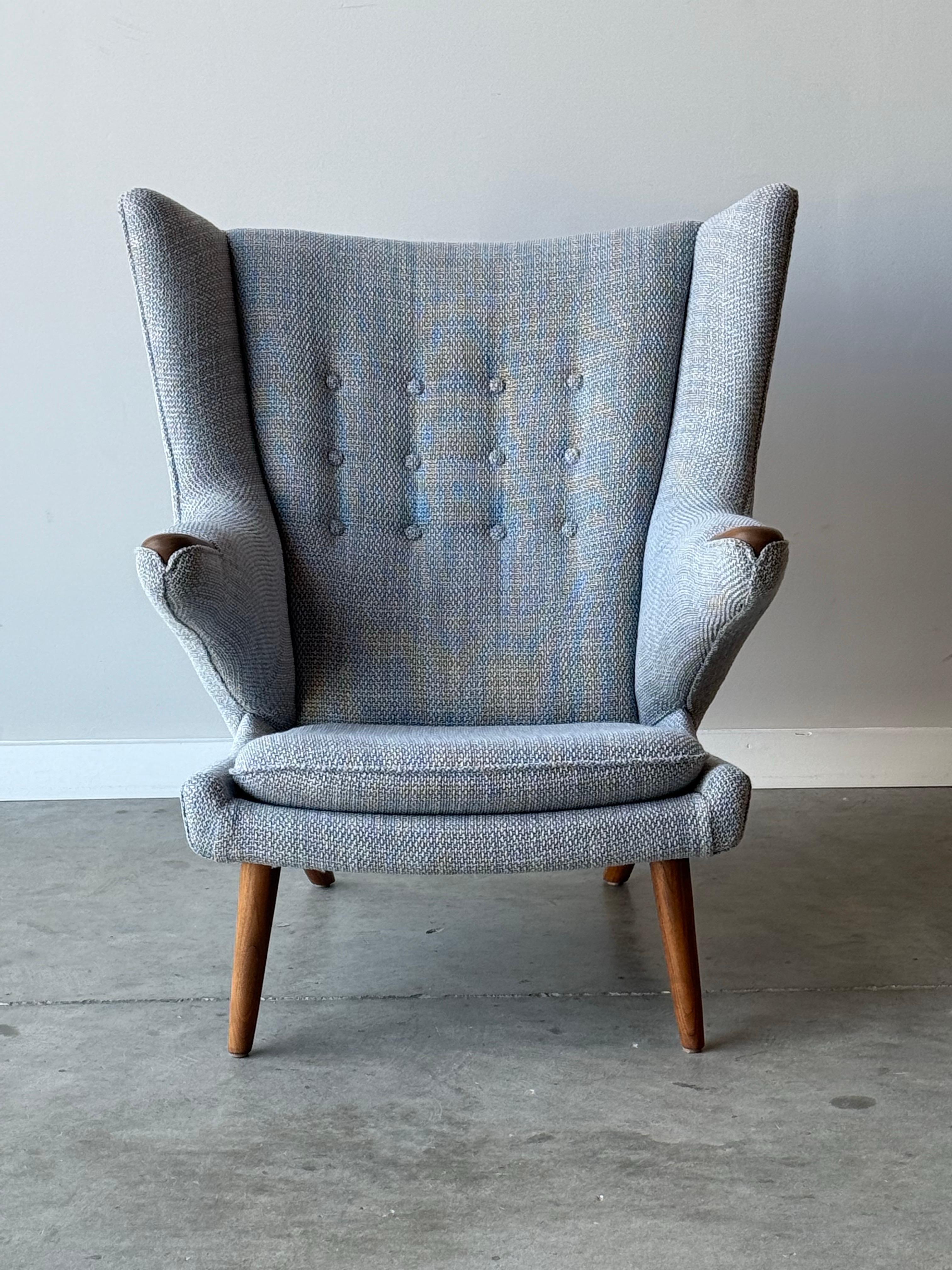 American AP-19 Papa Bear Chair and Ottoman by Hans J. Wegner & Manufactured by Modernica