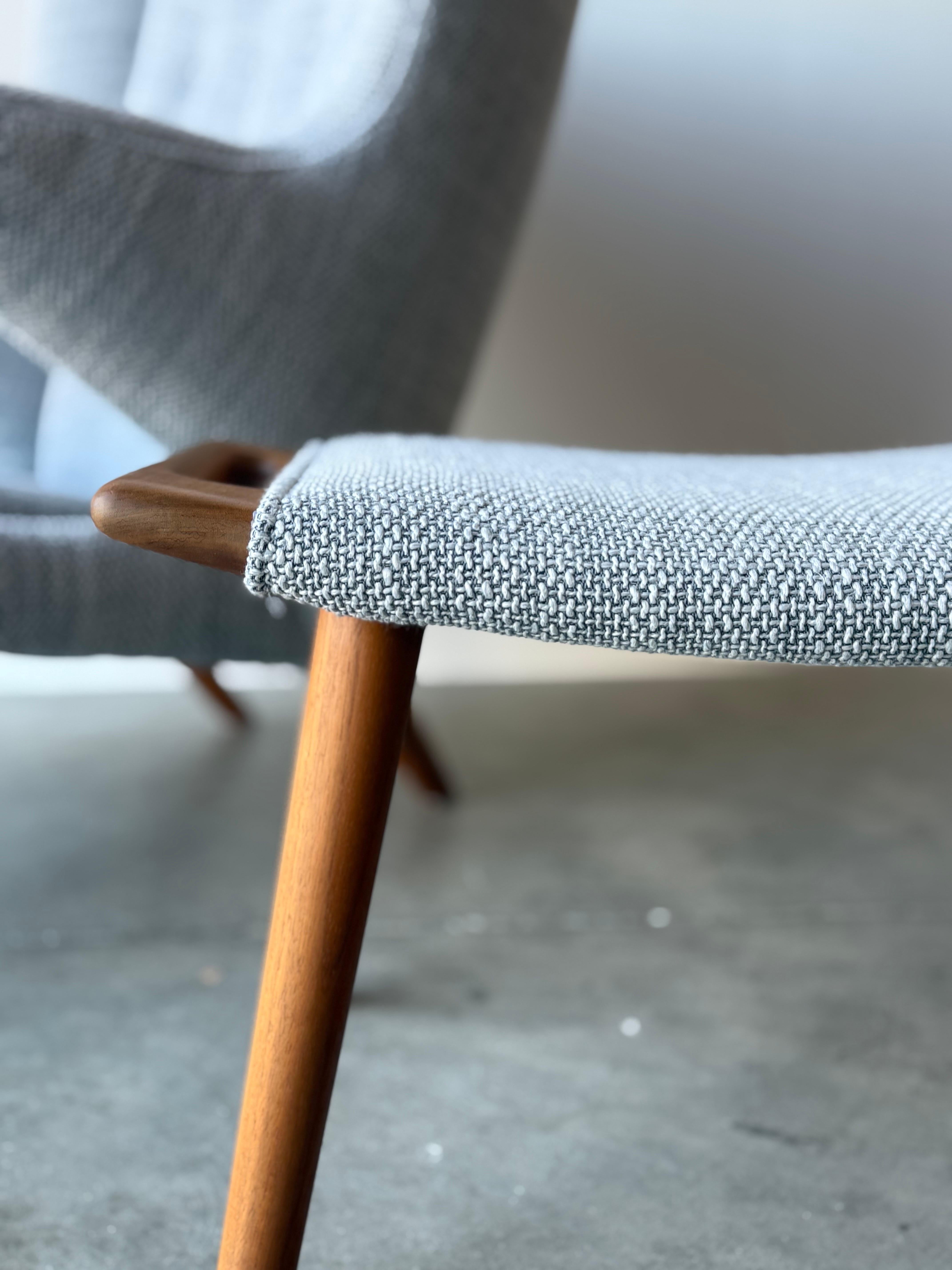 Contemporary AP-19 Papa Bear Chair and Ottoman by Hans J. Wegner & Manufactured by Modernica