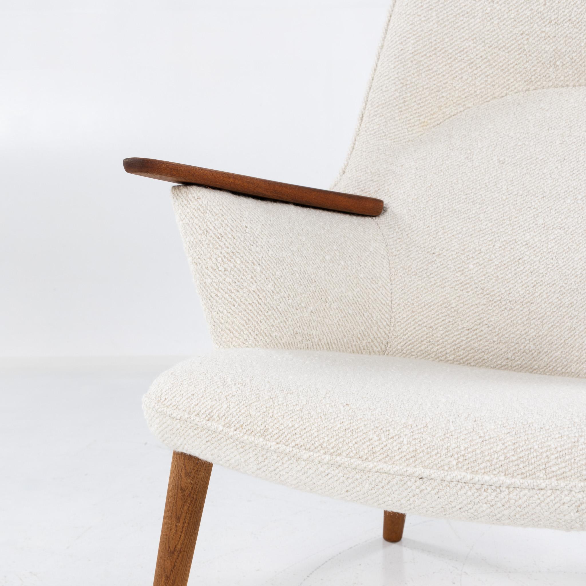 Wool AP 27 - Rare lounge chair in teak by Hans Wegner For Sale