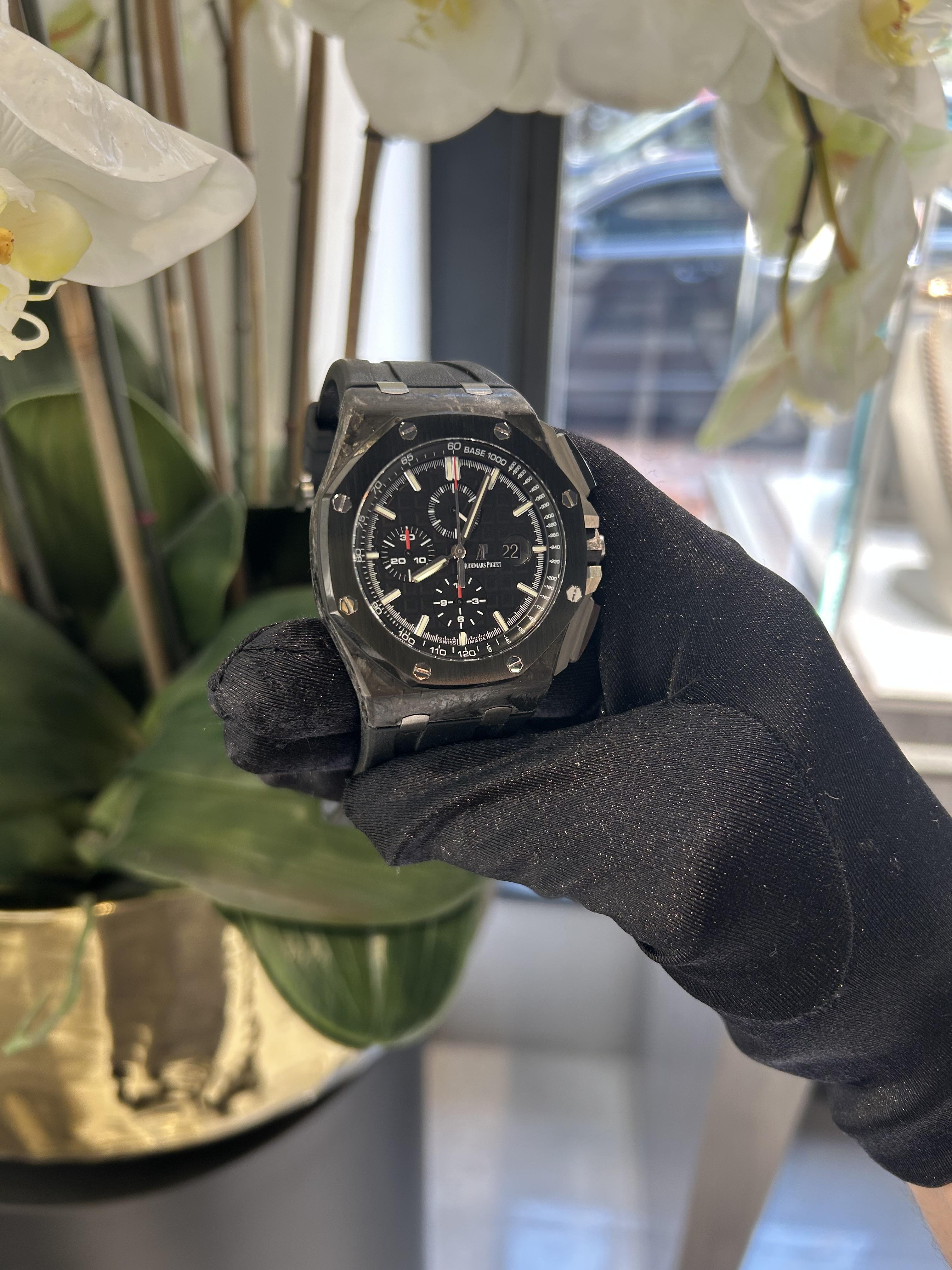AP 44mm Royal Oak Offshore 26400au Black Carbon No Papers For Sale 3