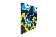 AP Big Eyes Abstract Painting, Hand-Painted, Modern, Late 20th Century