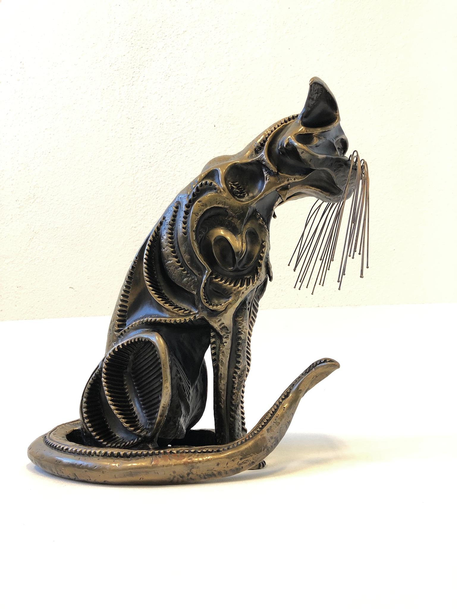AP Bronze Cat Sculpture Signed by John Jagger  1