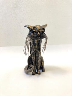 AP Bronze Cat Sculpture Signed by John Jagger