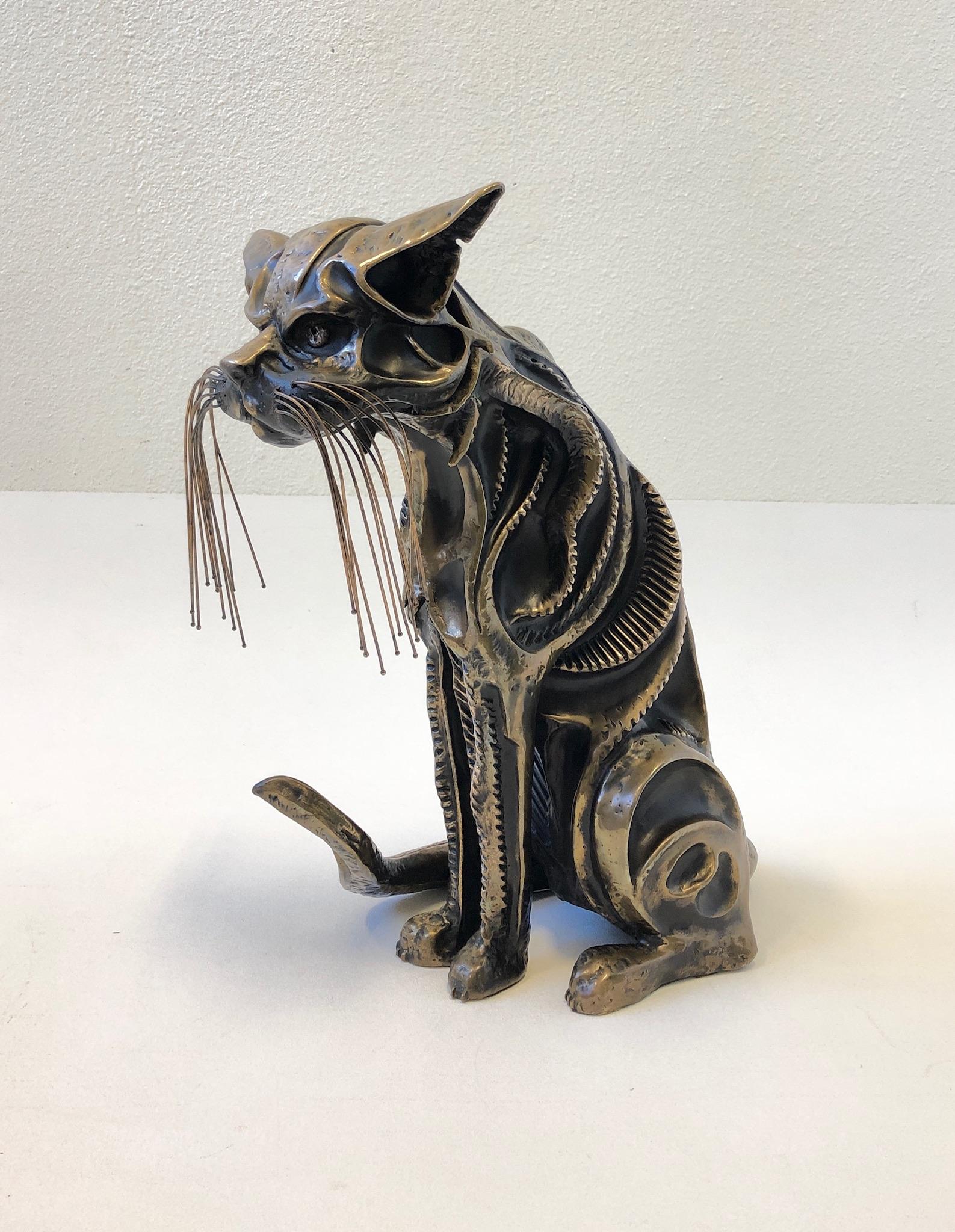 AP Bronze Cat Sculpture Signed by John Jagger 