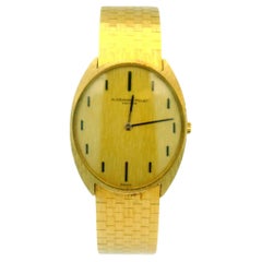 AP Ellipse 18k Brick Bracelet Vertical Dash Markers W/Box
