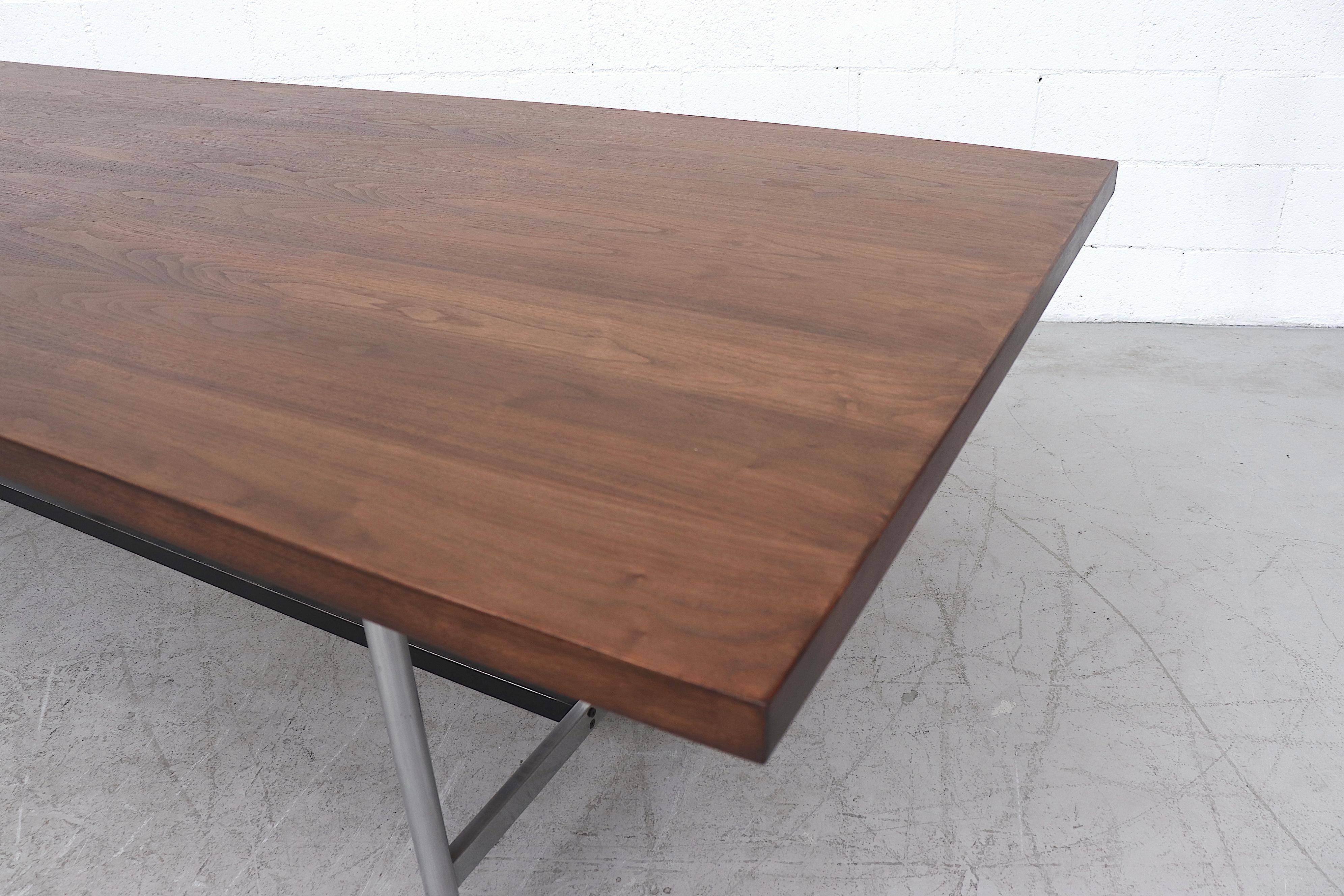 Mid-20th Century AP Originals Pecan and Chrome Dining or Conference Table