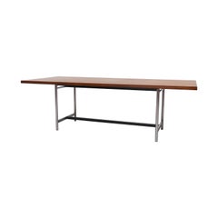 AP Originals Pecan and Chrome Dining or Conference Table