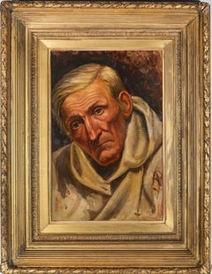 A.P. - Late 19th Century Oil, A Serious Monk