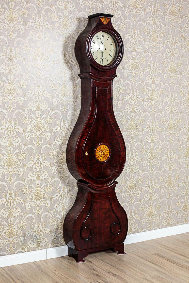 Veneer A.P. Ryborg Loushult Grandfather Clock, circa 1830