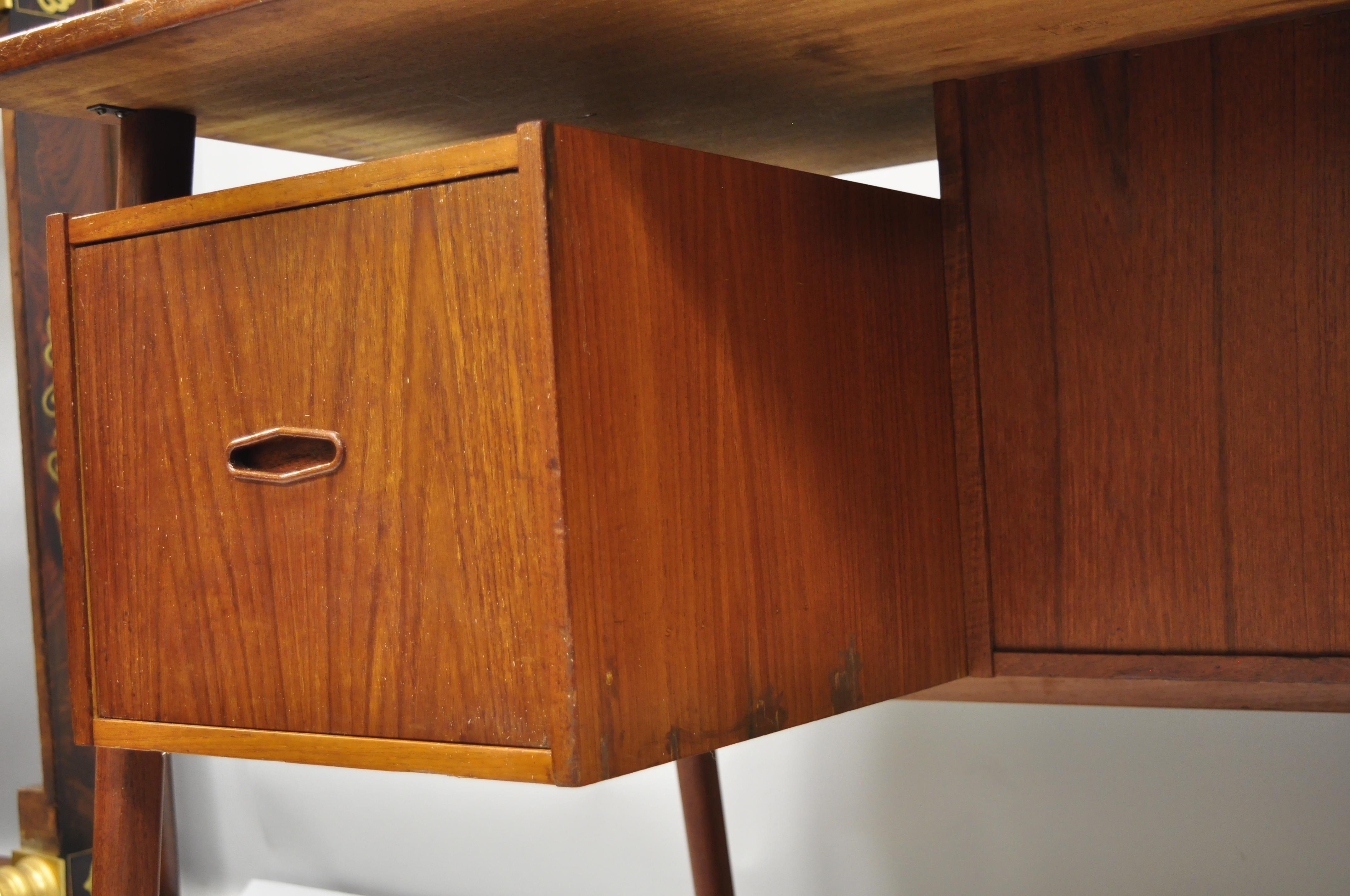 A.P. Svenstrup Midcentury Danish Modern Teak Floating Form Writing Desk 3