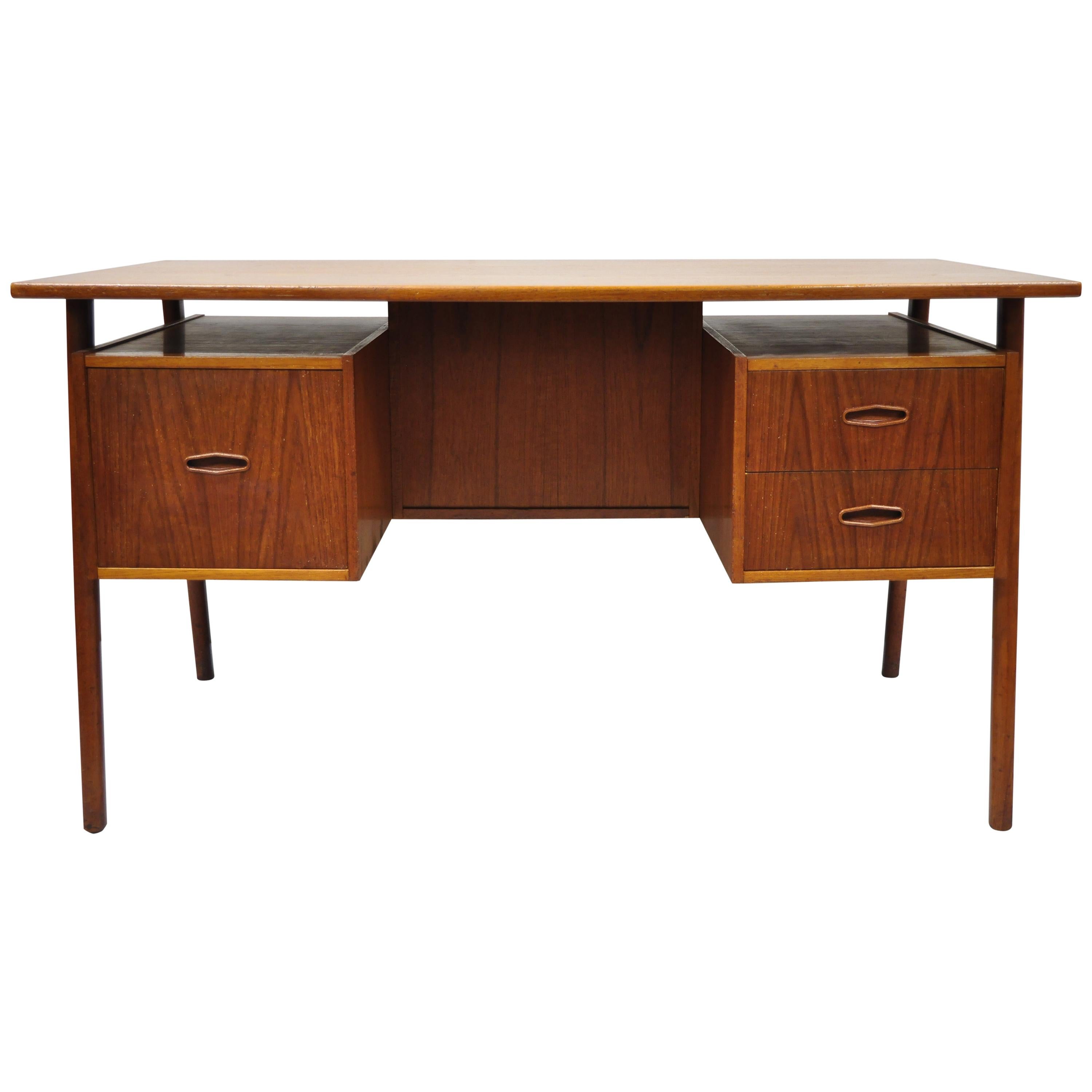 A.P. Svenstrup Midcentury Danish Modern Teak Floating Form Writing Desk