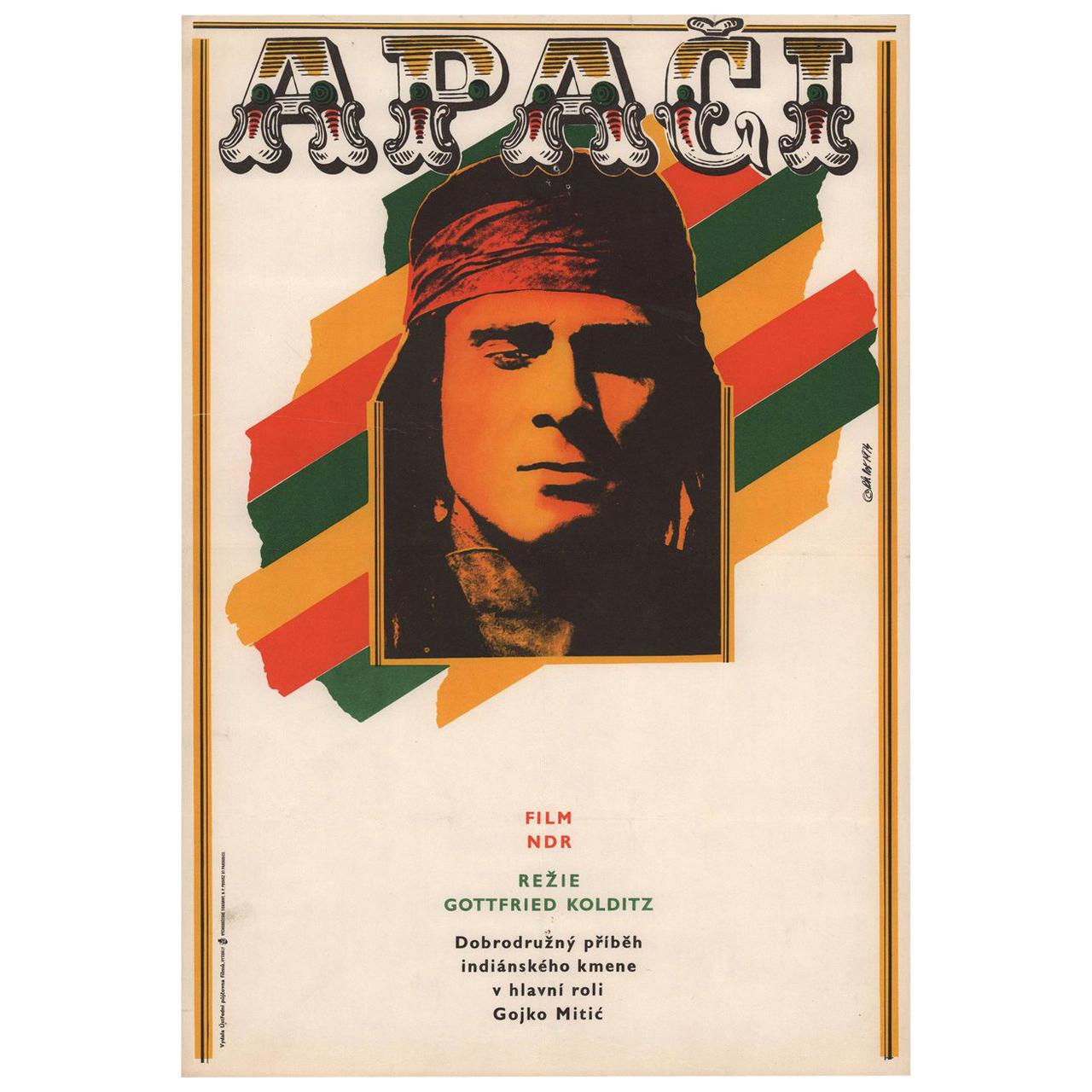 Apache 1974 Tschechisches A3 Filmplakat