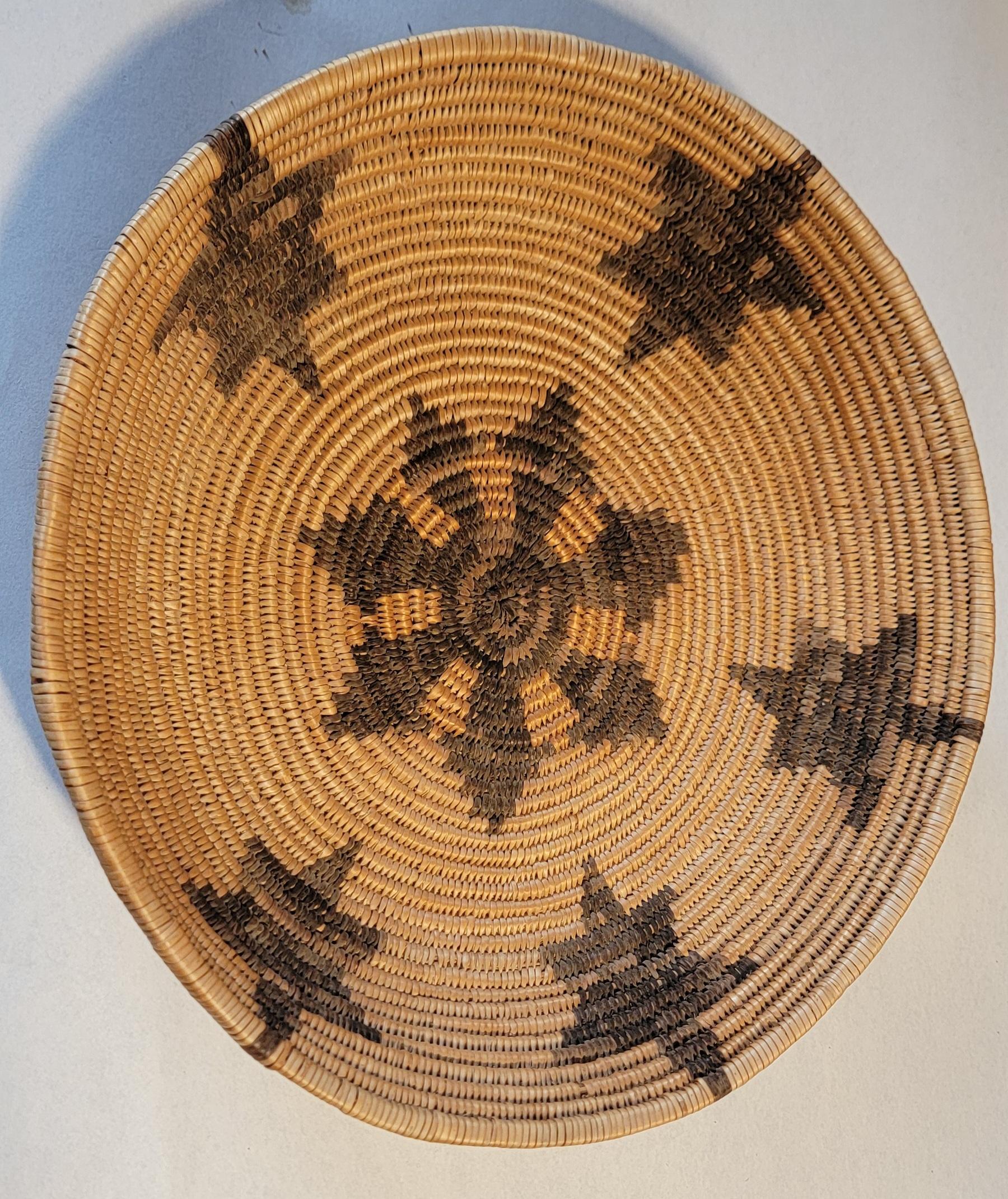 Cesta de los indios apaches americanos Tejido de hierba del diablo Estadounidense en venta