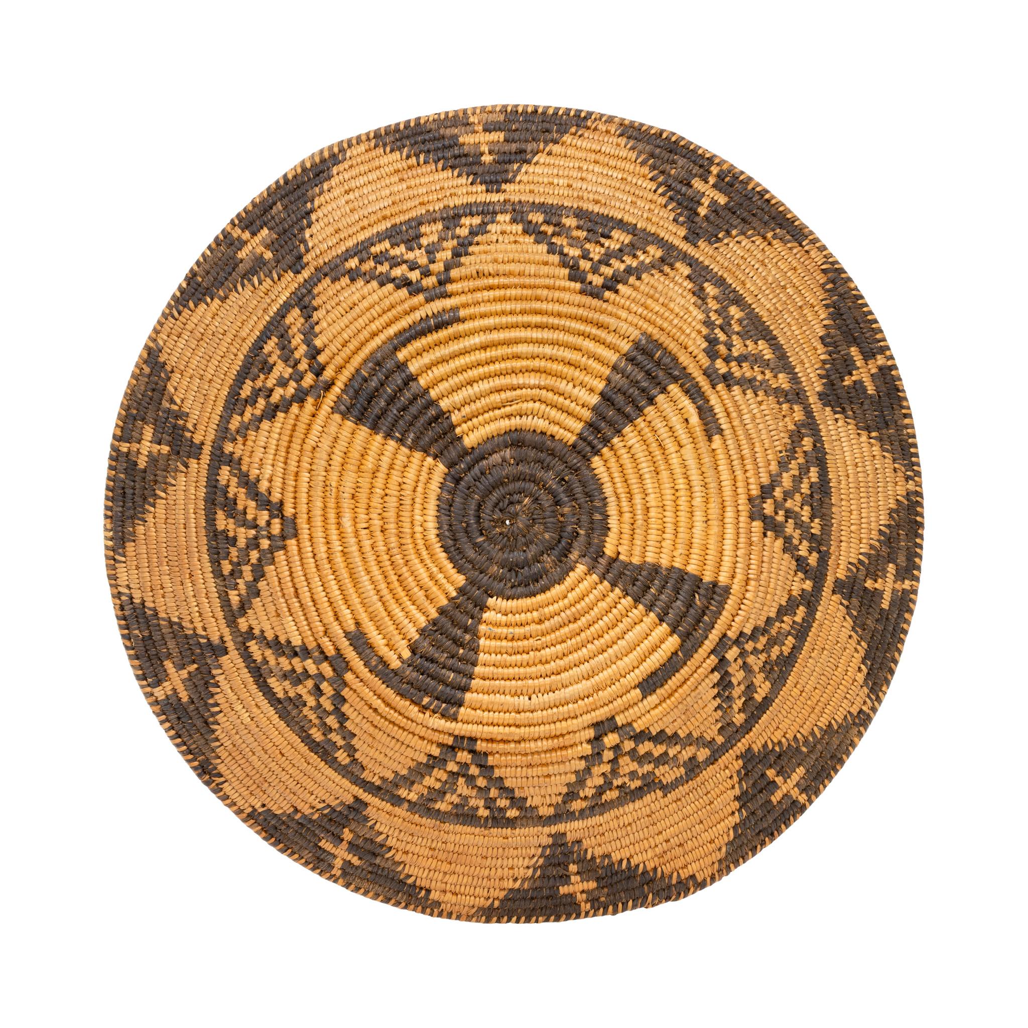 Native American Apache Basketry Tray For Sale