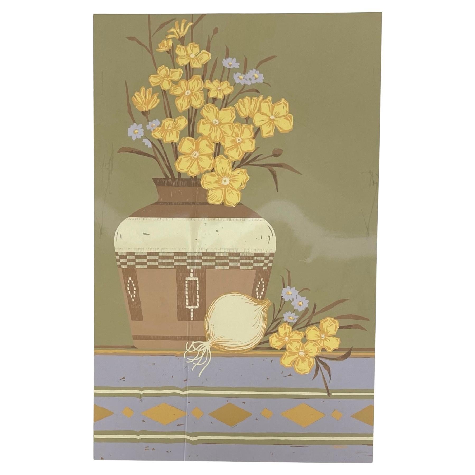 Apache Motif" Limited Edition Serigraph Print by C. Sanderson