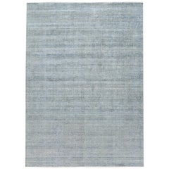 Tappeto Apadana Modern Bamboo/Silk Boho Blue fatto a mano