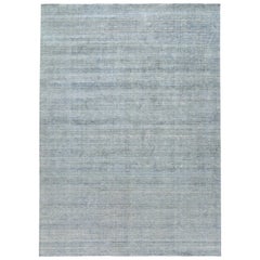 Tappeto Apadana Modern Bamboo/Silk Boho Handmade Blu