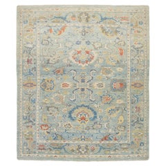 Tappeto di lana Sultanabad Rugs di Apadana dal design contemporaneo e fatto a mano in blu