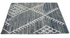 Apadana's Flatweave Kilim Custom Blue Wool Rug