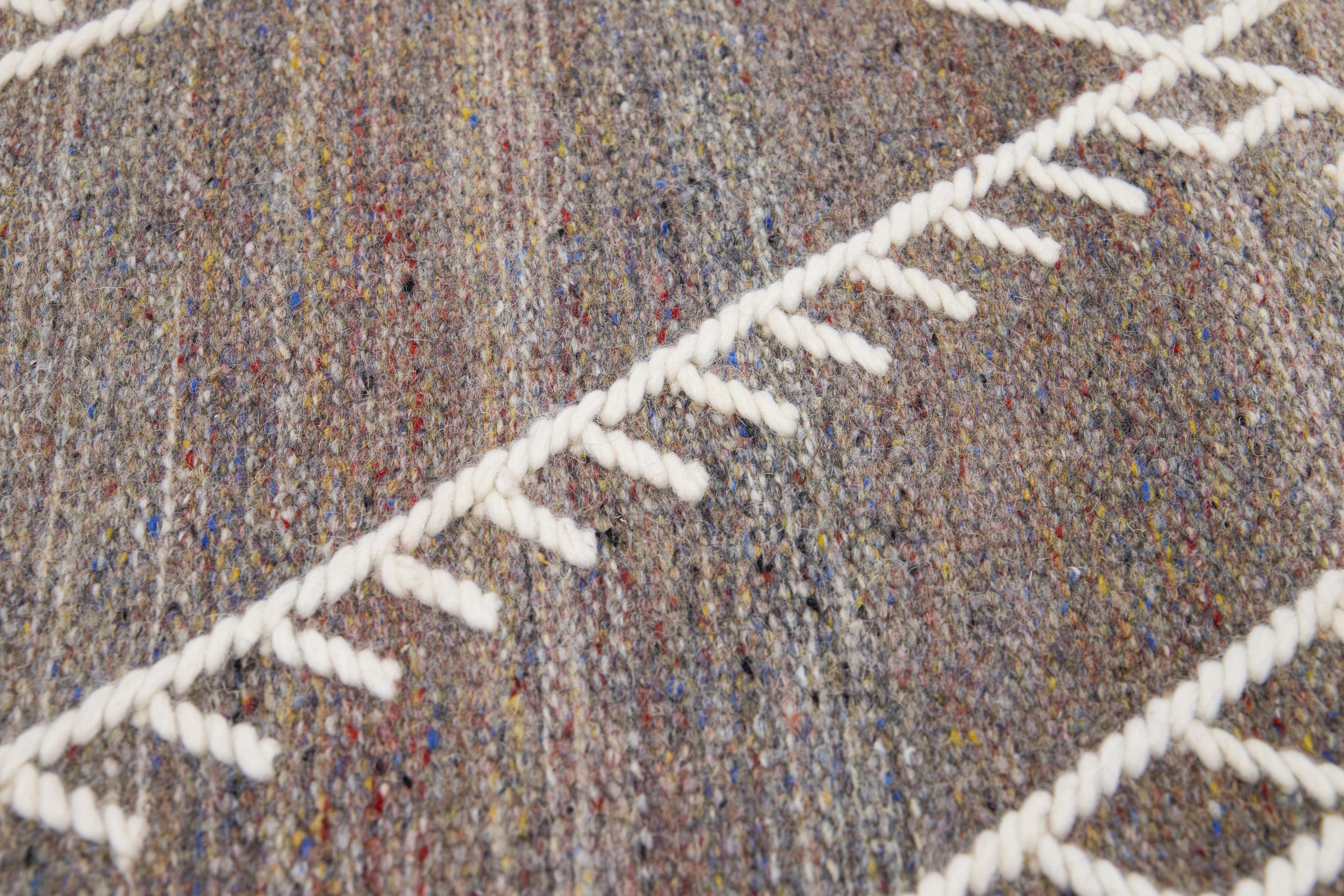  Apadana's Flatweave Kilim Custom Brown Wool Rug In New Condition For Sale In Norwalk, CT