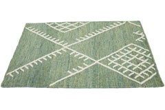 Apadana's Flatweave Kilim Custom Green Wool Rug