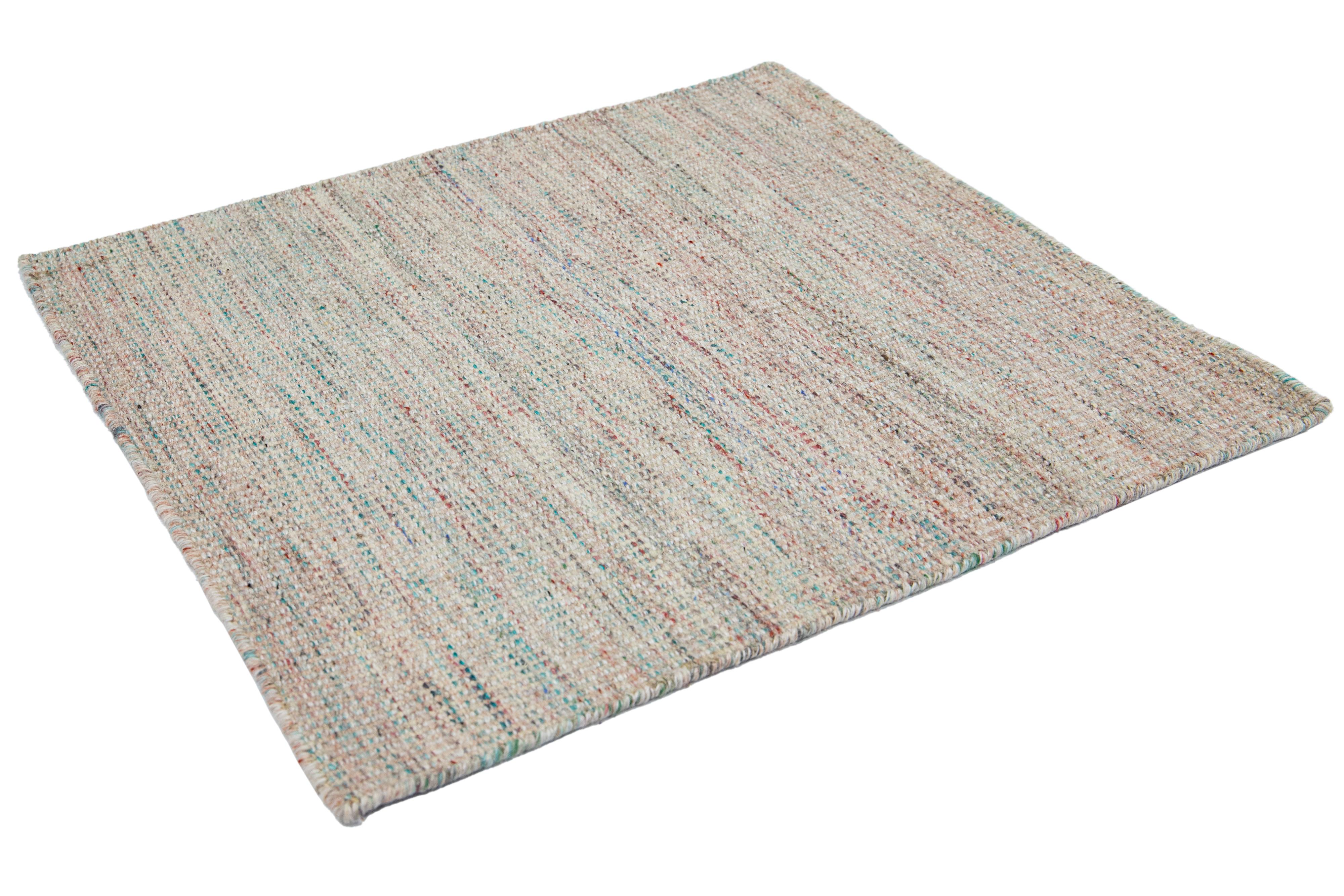  Apadana's Flachgewebter Kelim-Teppich aus mehrfarbiger Wolle (Handgewebt) im Angebot