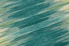 Apadana's Flatweave Kilim Custom New Zealand Wool Rug In Green