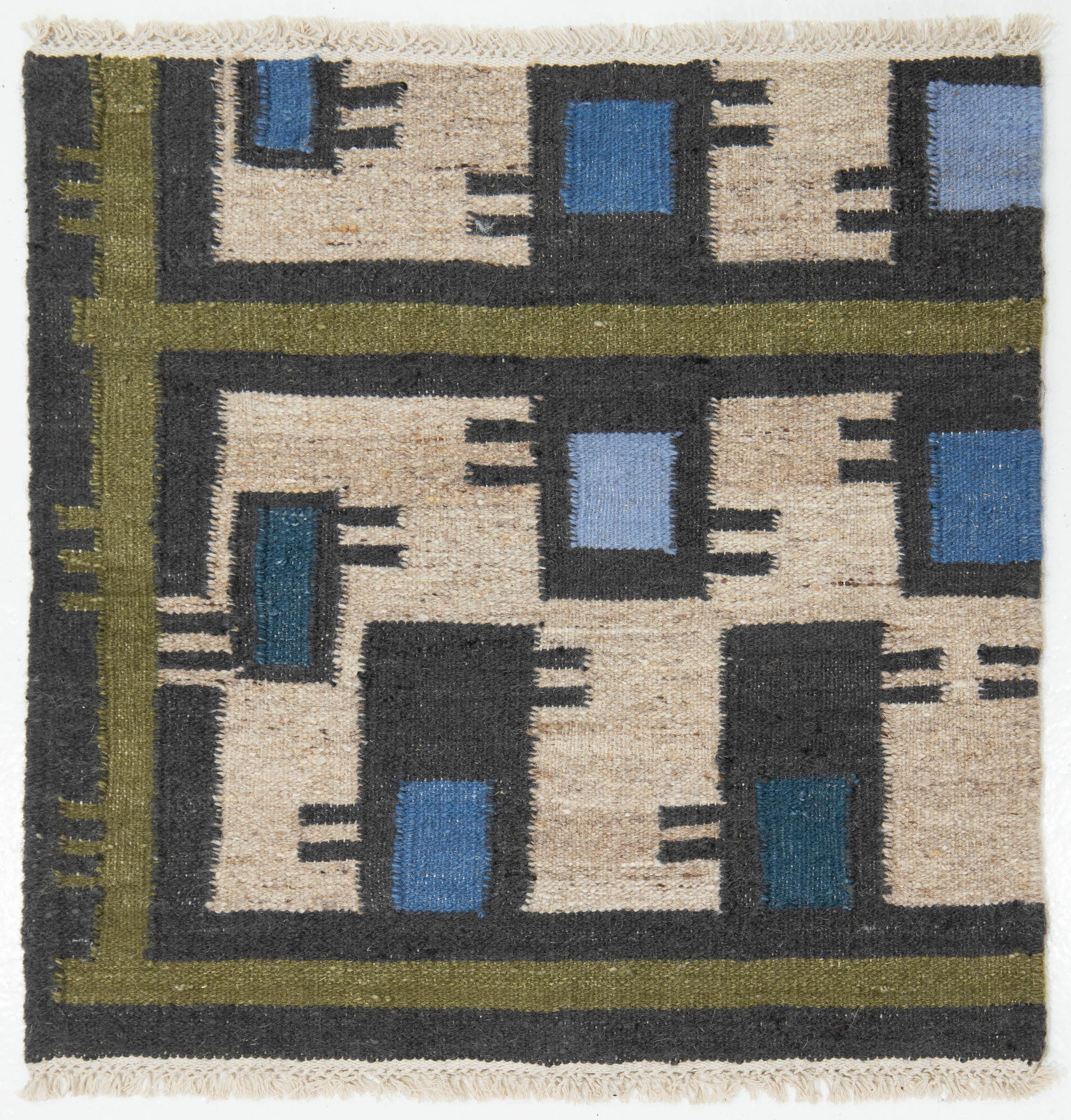Apadana Flatweave-Kelim-Teppich aus maßgefertigter Wolle (Indisch) im Angebot