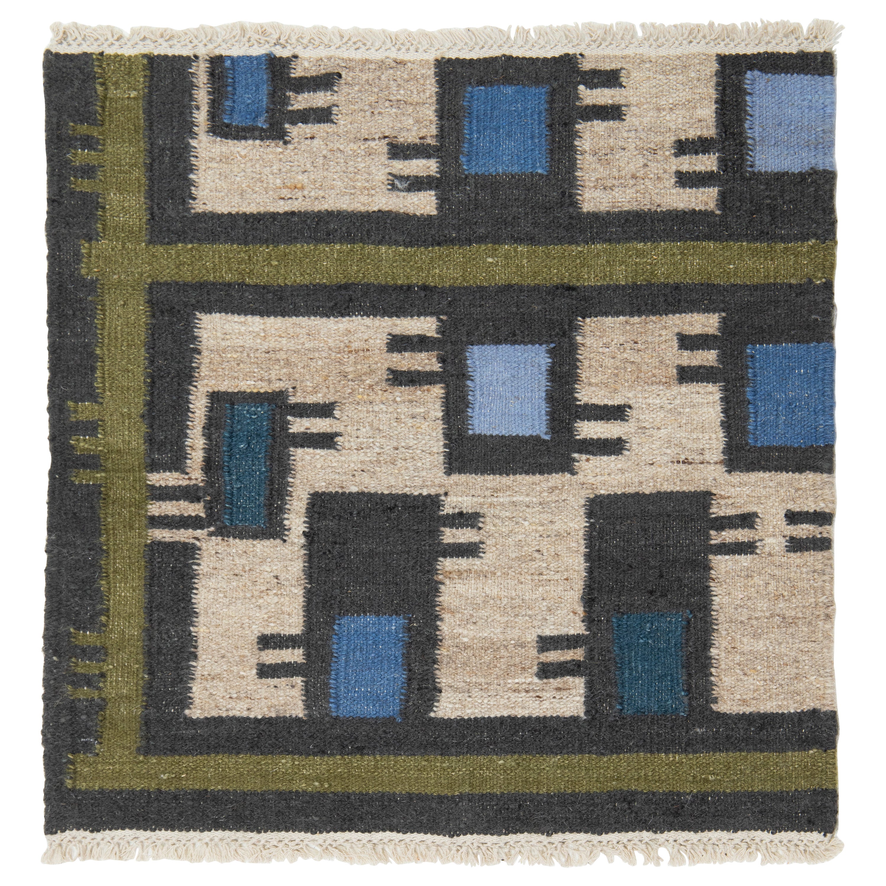 Apadana Flatweave-Kelim-Teppich aus maßgefertigter Wolle im Angebot
