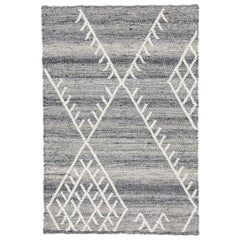 Tappeto di lana personalizzato Apadana a trama piatta Rug & Kilim grigio