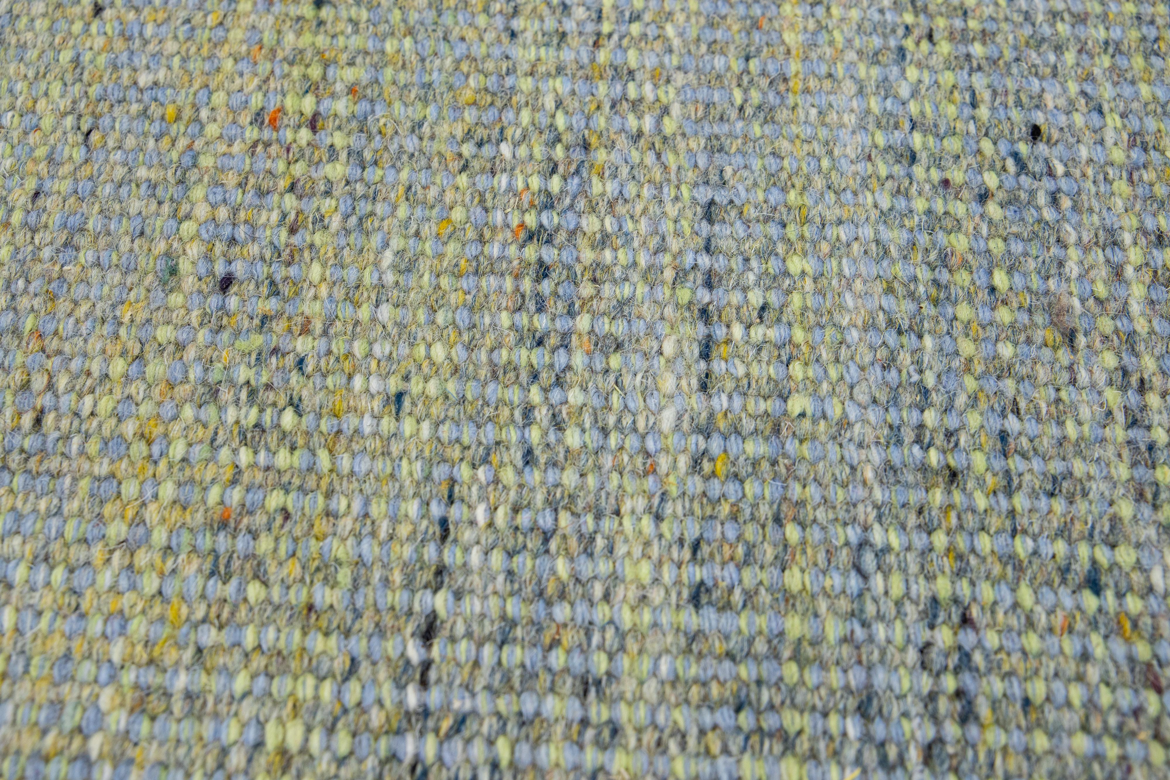 Apadana's Flatweave Kilim Green Custom Wool Rug In New Condition For Sale In Norwalk, CT