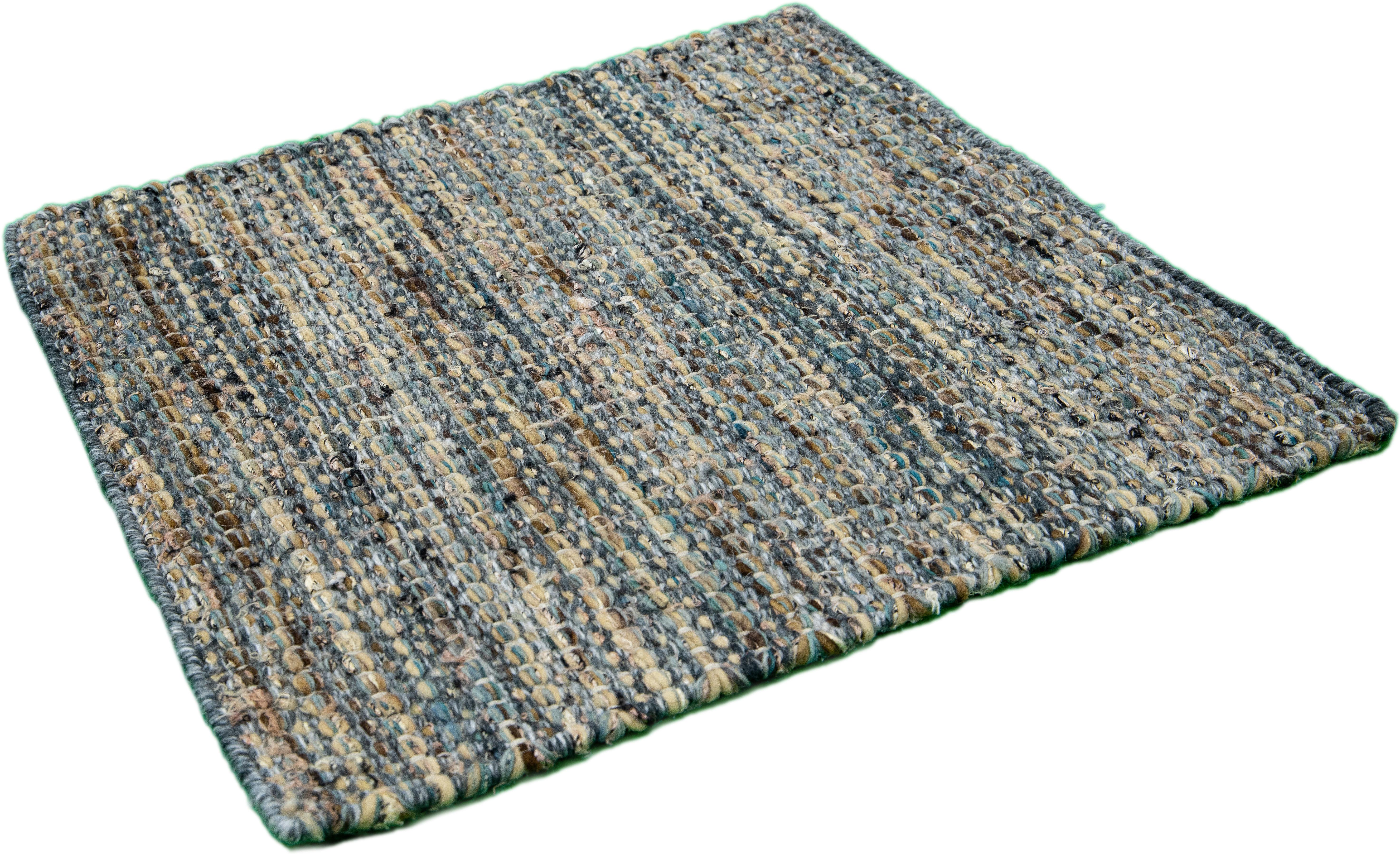Apadana Flatweave-Wollteppich im Kelim-Stil, mehrfarbig, maßgefertigt (Handgewebt) im Angebot