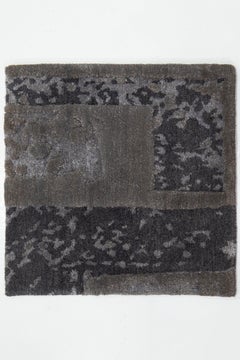 Modern Hand-Knotted Aloe and Silk Custom Rug, Gray, Nepal, 8' x 10'