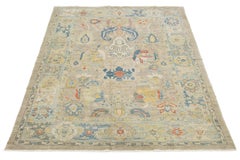 Alfombra moderna de lana Sultanabad Rugs beige con diseño integral de Apadana