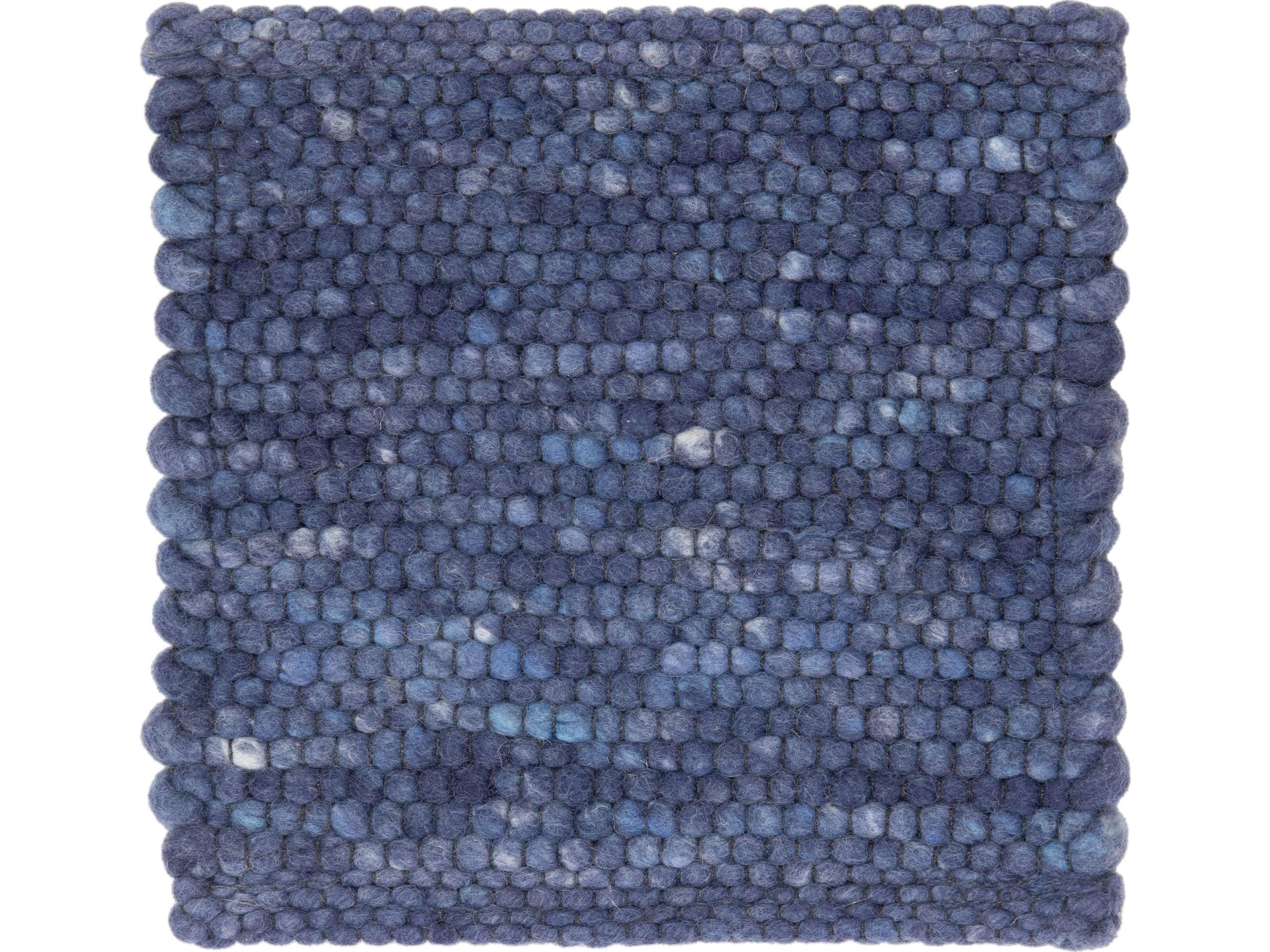 Moderno Tappeto in lana su misura con texture blu moderna di Apadana in vendita