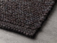 Apadana's Modern Brown Texture Designed Custom Wool Rug
