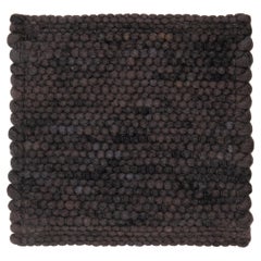 Apadana's Modern Brown Texture Designed Custom Wool Rug