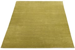 Apadana's Modern Gabbeh Hand-Loom Wool Area Rug In Antique Gold.