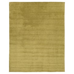 Apadana's Modern Gabbeh Hand-Loom Wool Area Rug In Antique Gold.