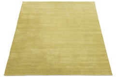 Apadana's Modern Gabbeh Hand-Loom Wolle Bereich Teppich In Citron Farbe