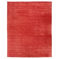 Apadana's Modern Gabbeh Hand-Loom Wool Area Rug In Crimson Red