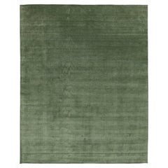Apadana's Modern Gabbeh Hand-Loom Wool Area Rug In Emerald Moss
